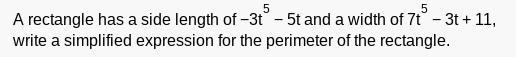 Write a simplified expression for the perimeter of the rectangle-example-1