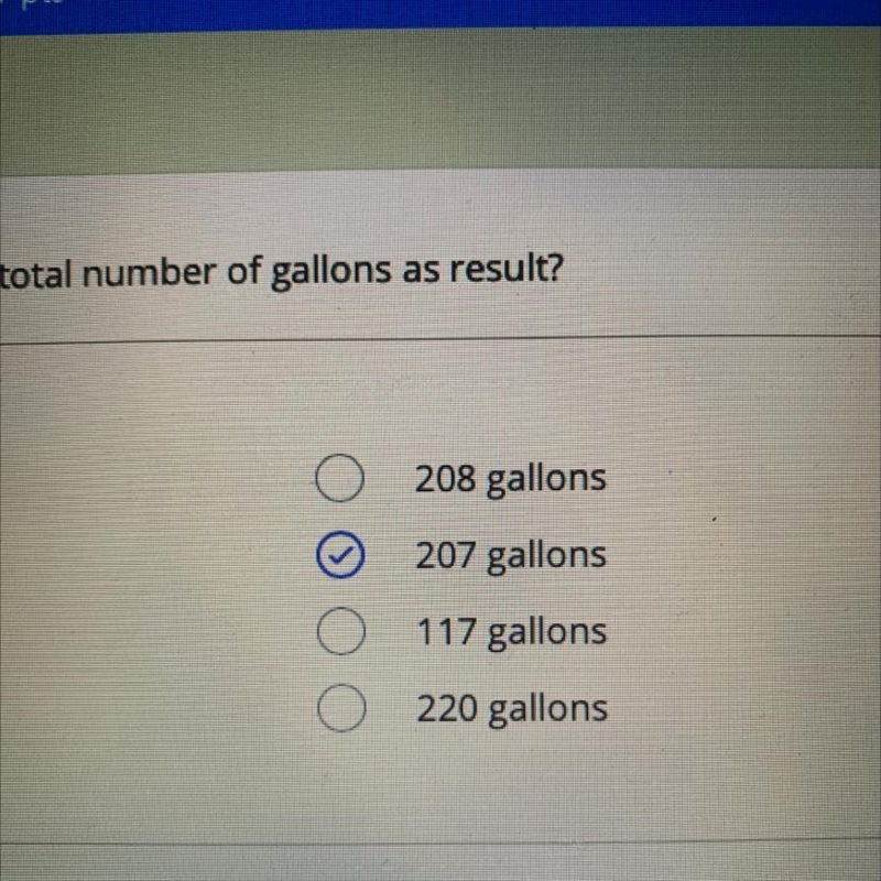 90 gallons increased by 130% those are the answers and it’s not 117-example-1