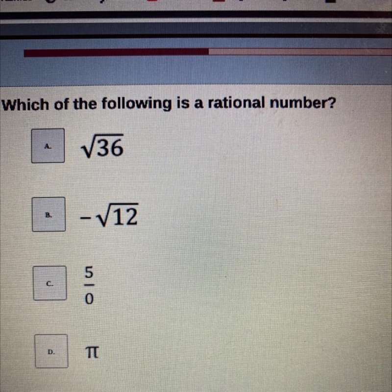 Which of the following is a rational number-example-1