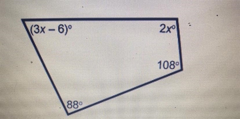 The interior angles formed by the sides of a quadrilateral have measures that sum-example-1