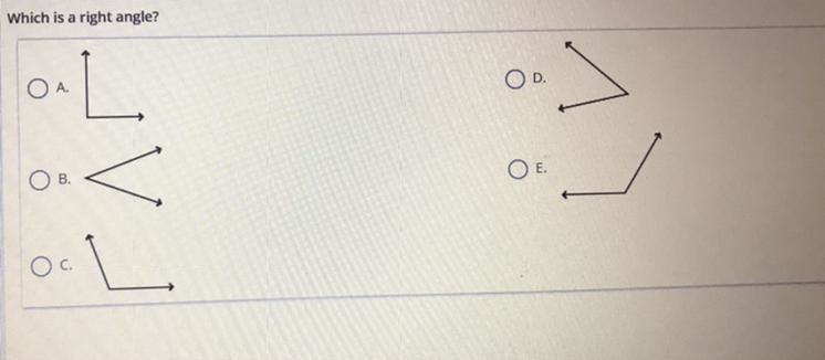 Which is a right angle?-example-1