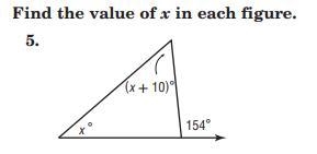 Find the value of x in each figure-example-1