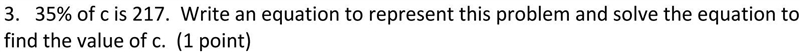 35%of C is 127 write an equation to represent this problem and solve equation to find-example-1