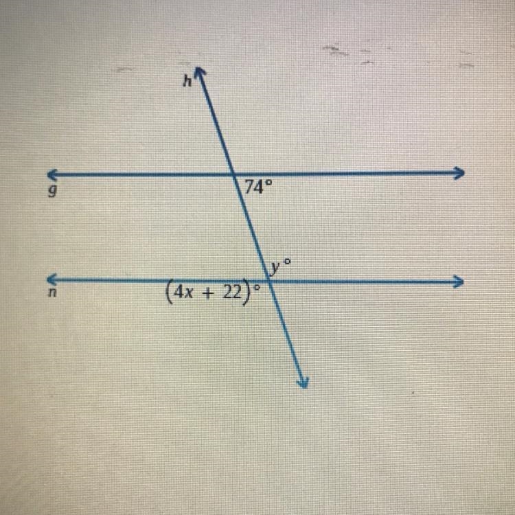 Find the values of y and x plssss-example-1