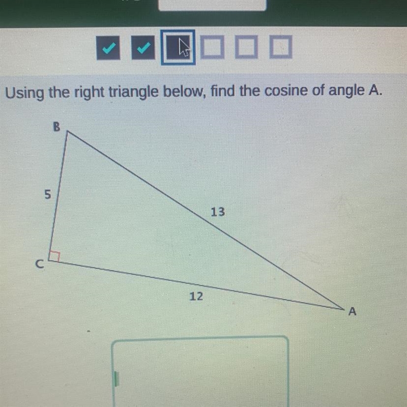 Please I need help! I need to find the Cosine of A-example-1