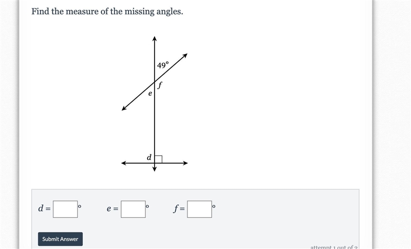 Find the measure of the missing angles.-example-1