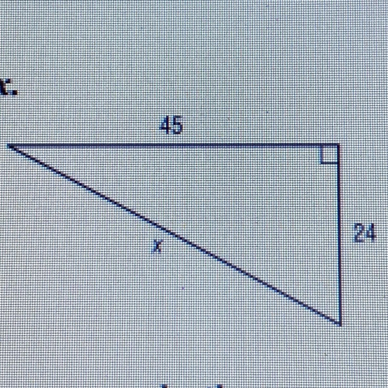 Use a Pythagorean Triple to find x.-example-1