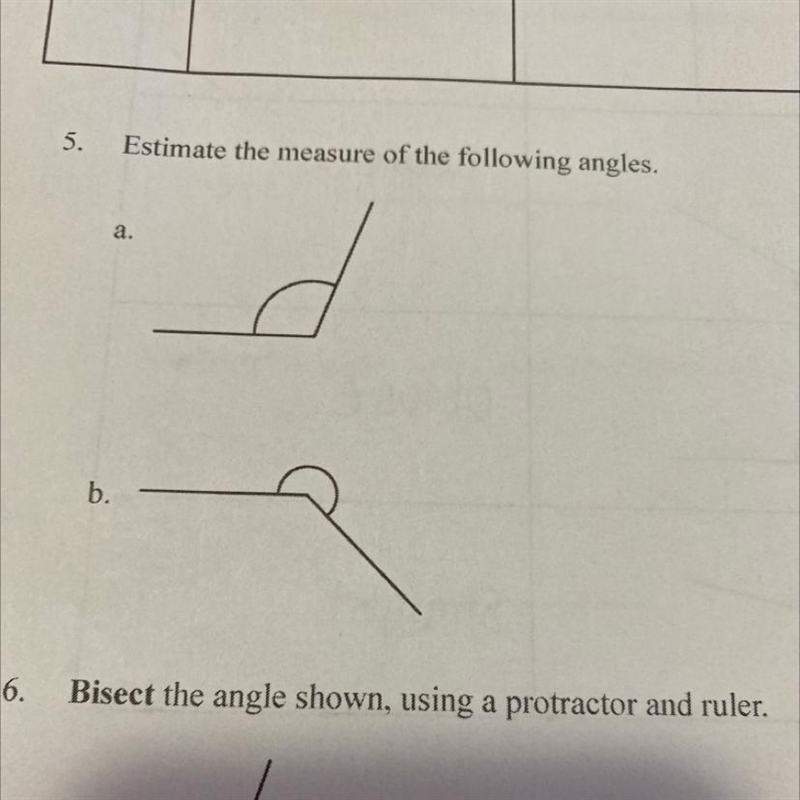 Estimate the measure of the following angles-example-1