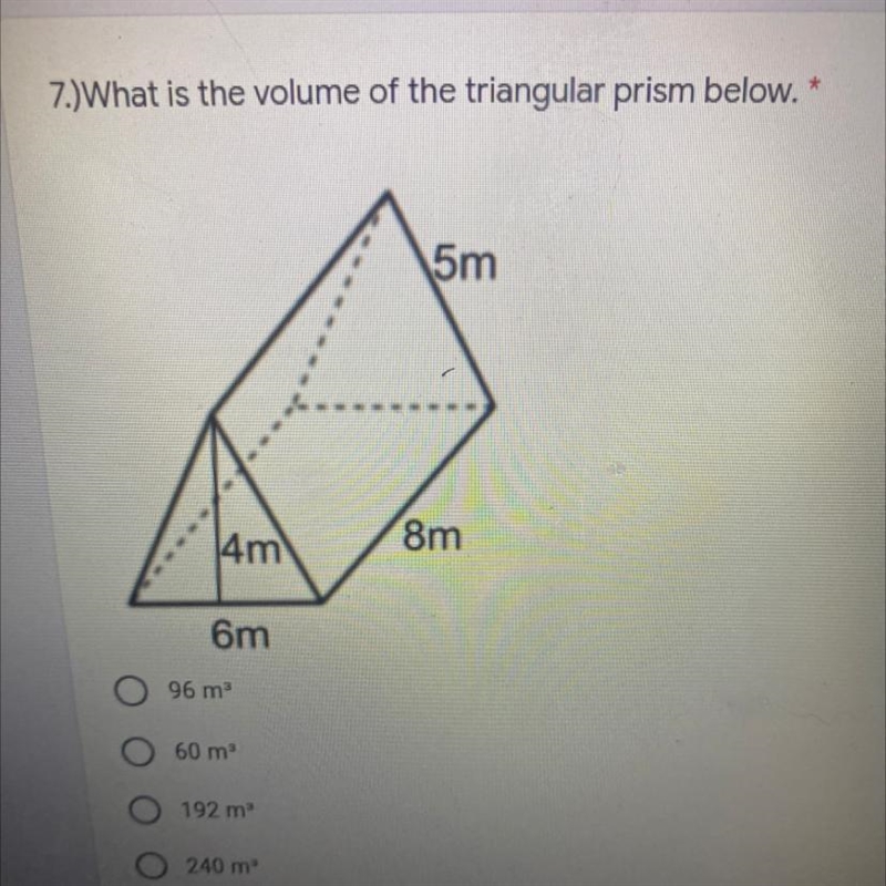 What is the volume of the triangular prism below. *PLZZZ HELP .!.!.!-example-1