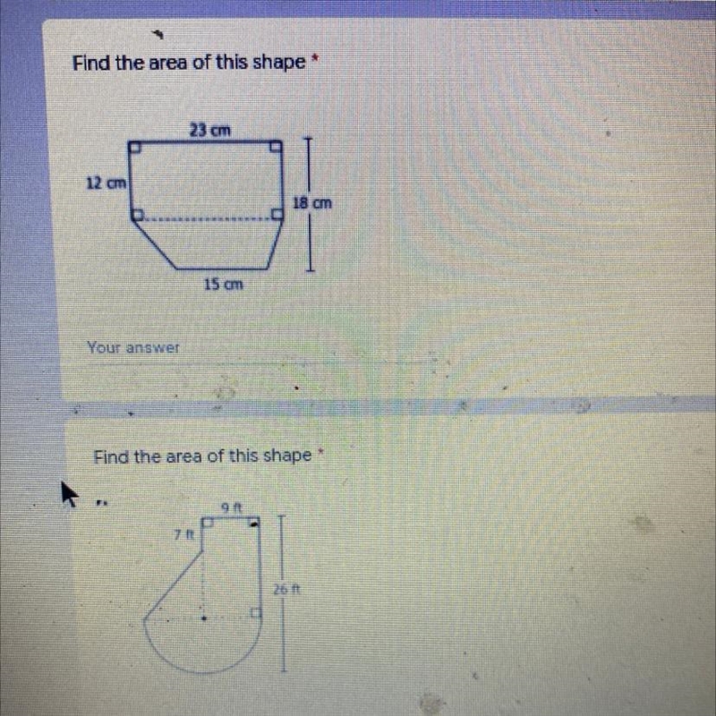 The area of these shapes are?-example-1