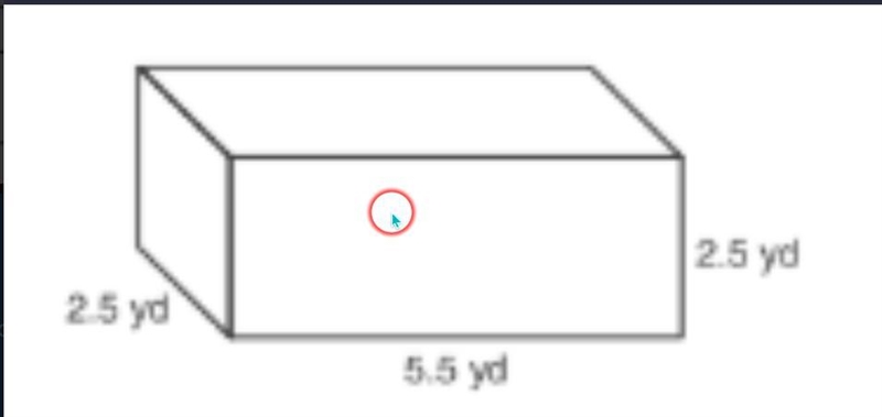 What is the volume to the nearest tenth A)34.4yds^2 B)34.38yds^3 C)34.4yds^3 D)34.38yds-example-1