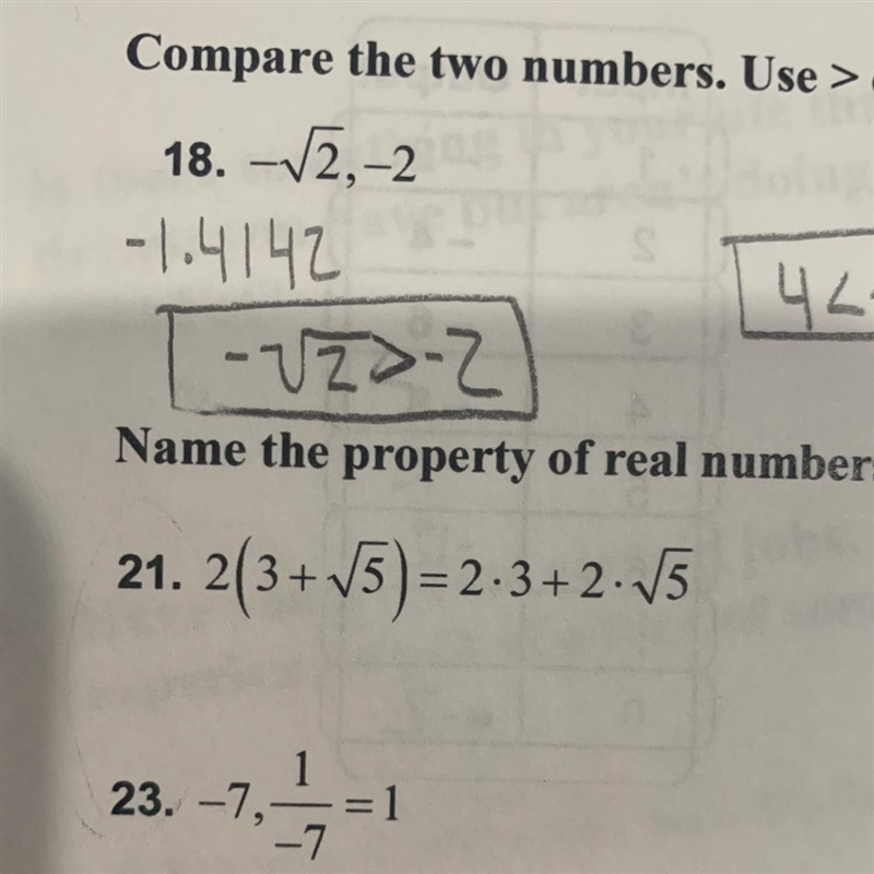 ALGEBRA 2 Name the property of real numbers illustrated by each equation. #21-example-1