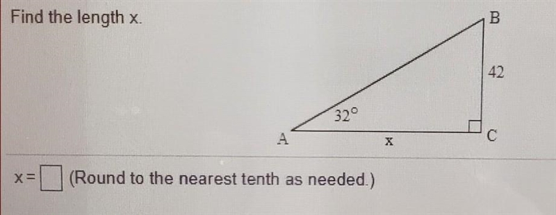 Solve for the length of x.​-example-1