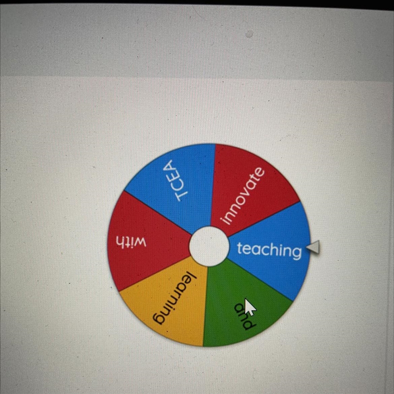 2.) What is the probability that this spinner will not stop at green? A.) 5/6 B.) 1/6 C-example-1