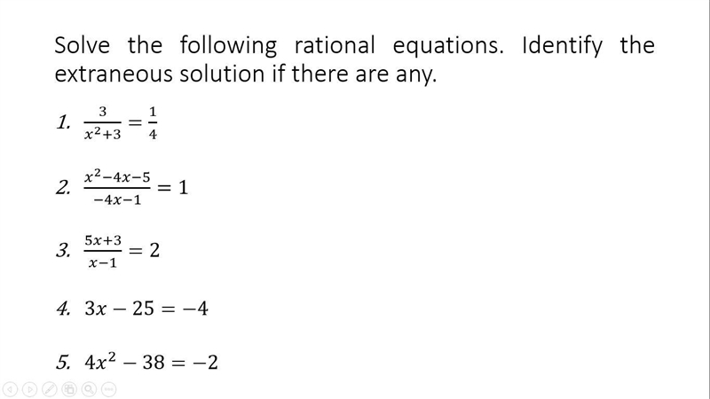 Solve the following rational equations. Identify the extraneous solution if there-example-1