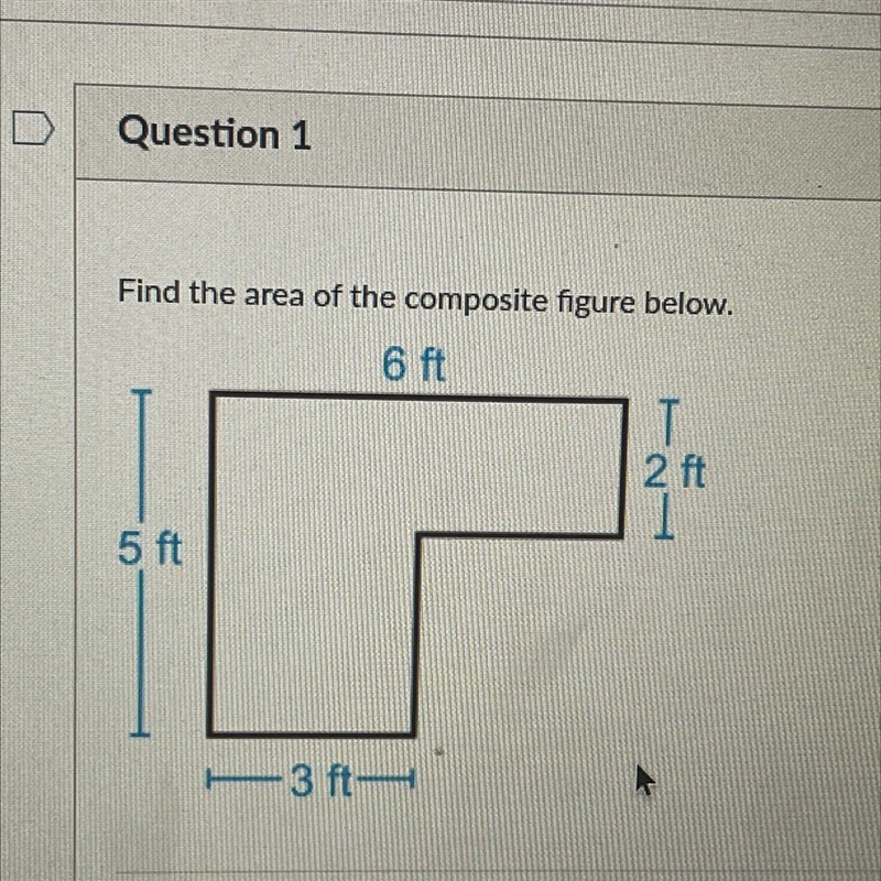 Find the area of the composite figure-example-1