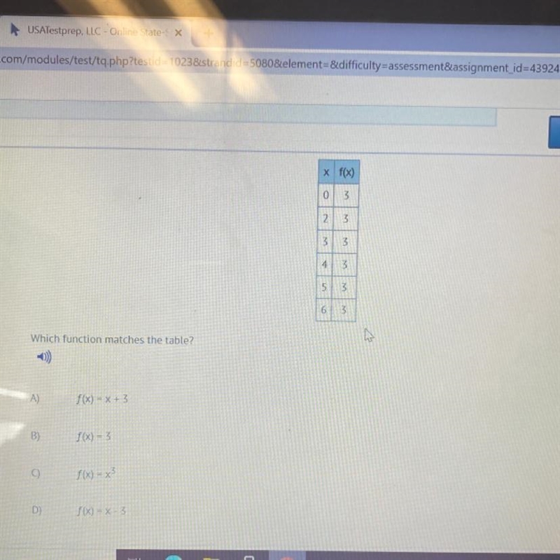 Which function matches the table?-example-1