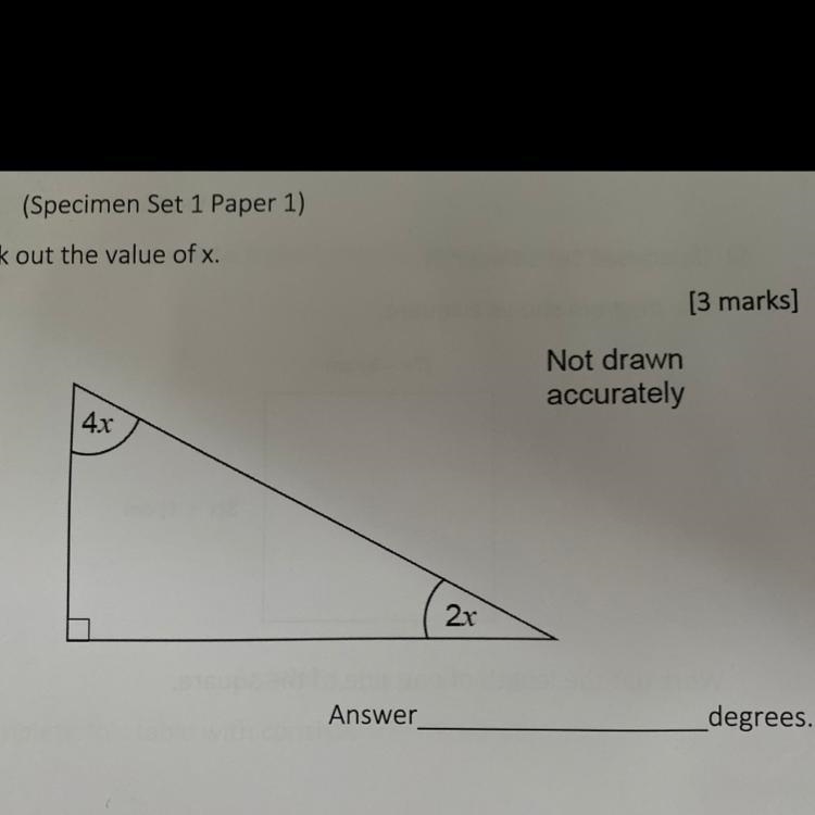 Work out the value of x.-example-1