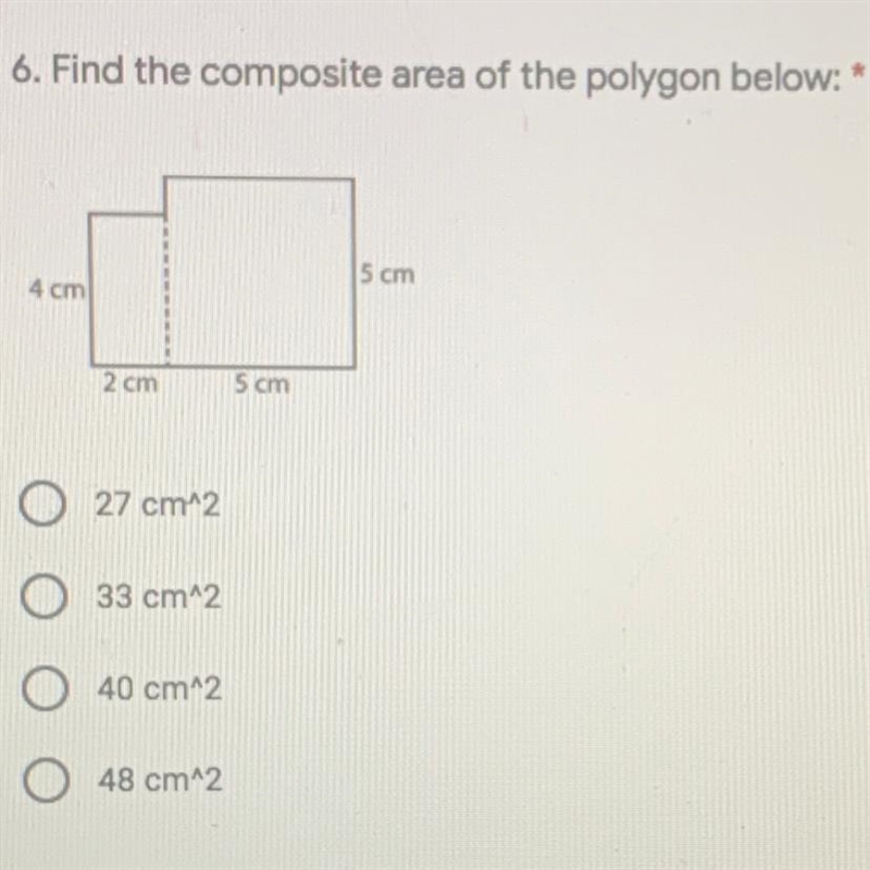 Find the composite area of the polygon below:-example-1