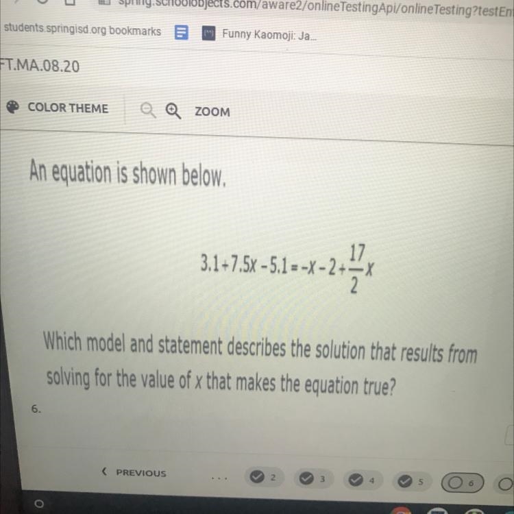 Which model and statement describes the solution that results from solving for the-example-1