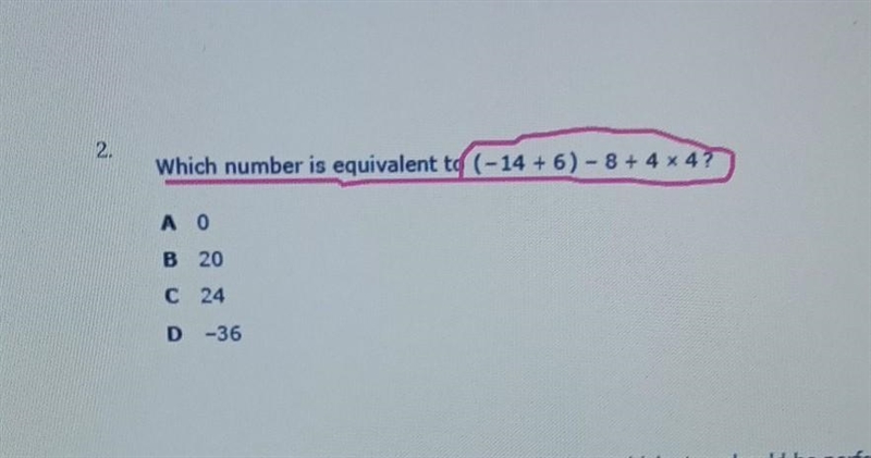 Which number is equivalent to (-14+6)-8÷4×4​-example-1