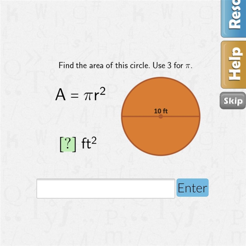 What is the area of the circle?-example-1