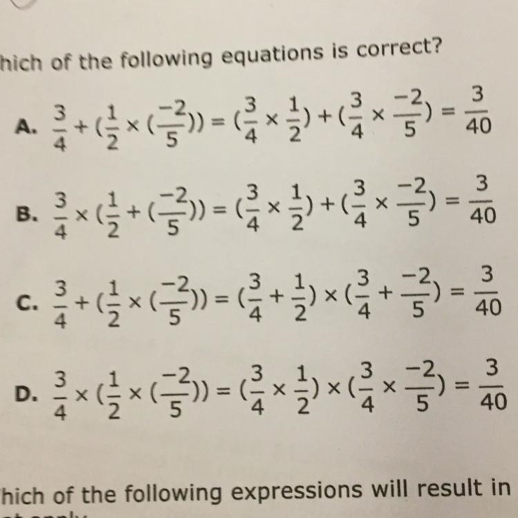 (PLEASE HELP ME) Which of the following equations is correct? Please help me thank-example-1