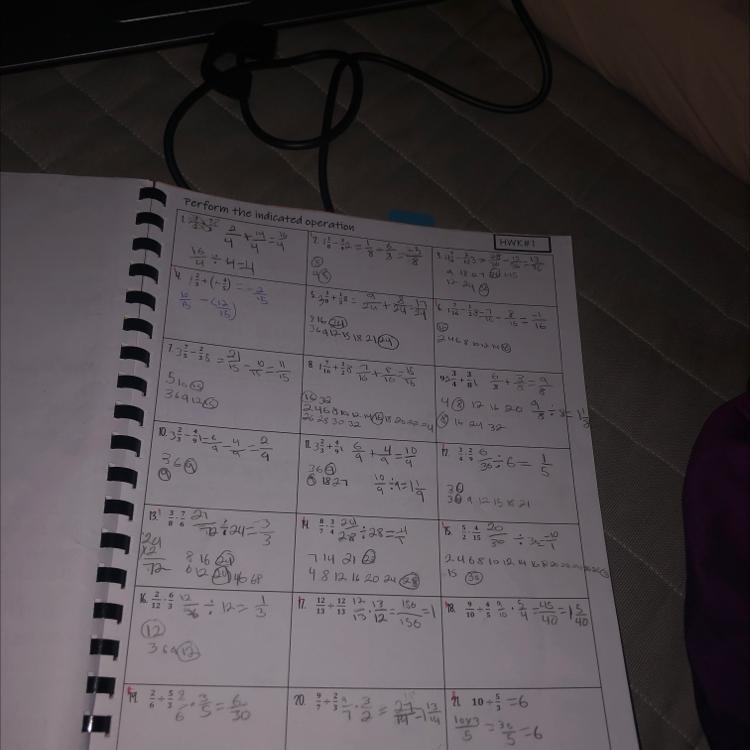 Awnsered all correctly gets a Brainily and a like -2/3+(-4/5= 1 7/16 - 1/2= 3/4•2/9= 3/7•7/6= 8/7•3/4= 5/2•4/15= 12/13 Divide-example-1