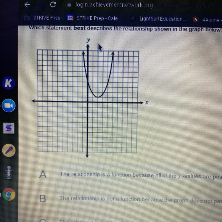 PLEASE HELP What statement best describes the relation ship in the graph below A. The-example-1