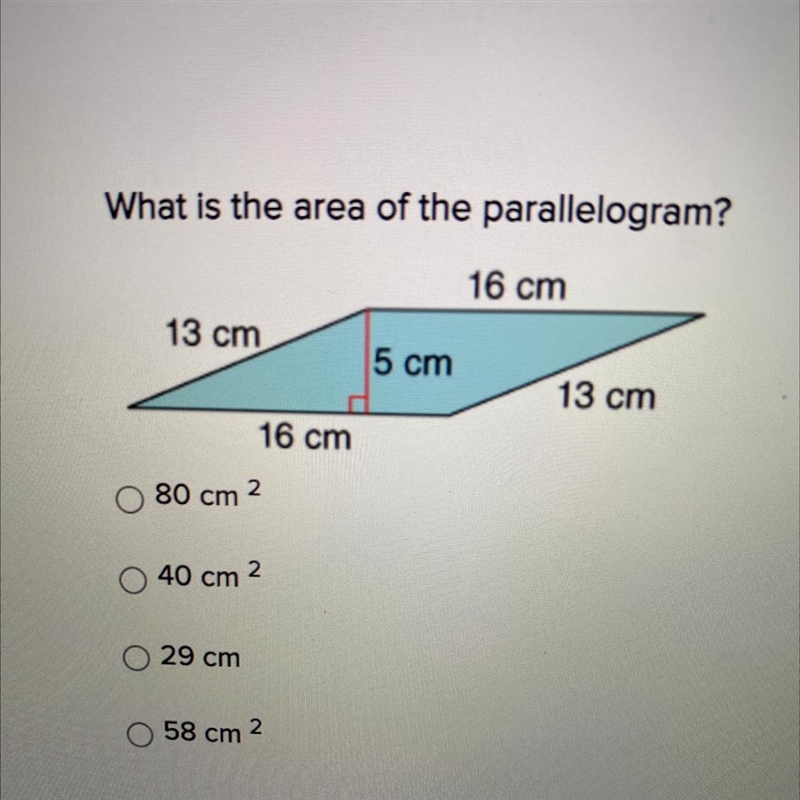 What is the area of the parallelogram?-example-1