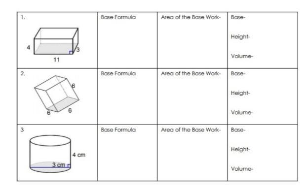 Can someone answer one of these rows. It’s volume of prisms.-example-1