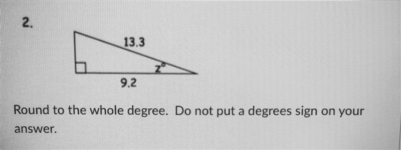 Trigonometry, find the missing angle!-example-1