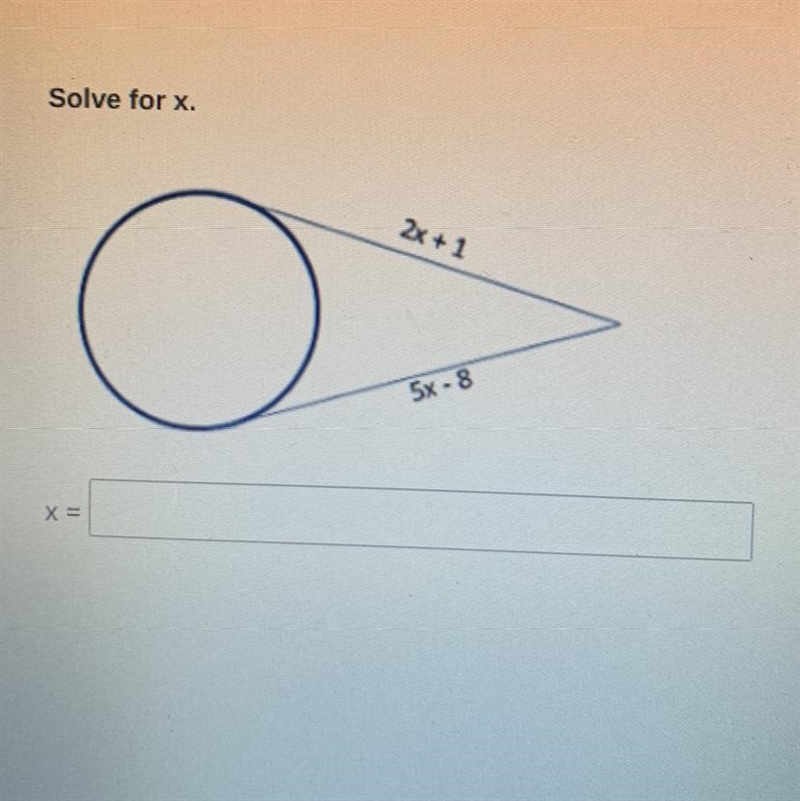 Solve for x. solve for x.-example-1