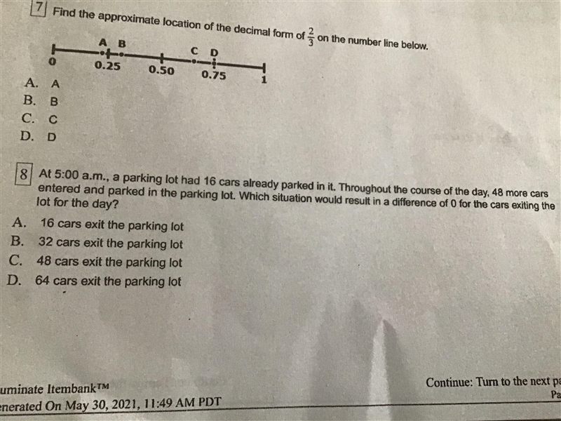 Please help! Find the approximate location of the decimal form of 2/3 on the number-example-2