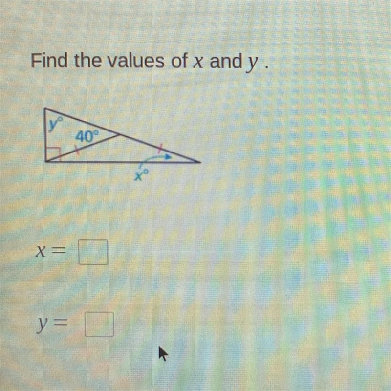 Find the values of x and y-example-1