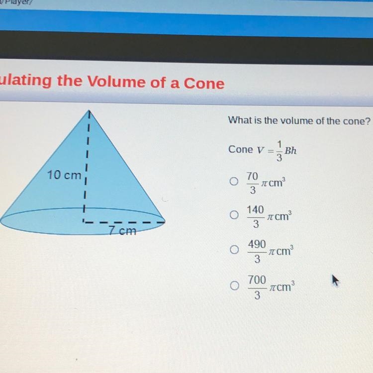 What is the volume of the cone?-example-1