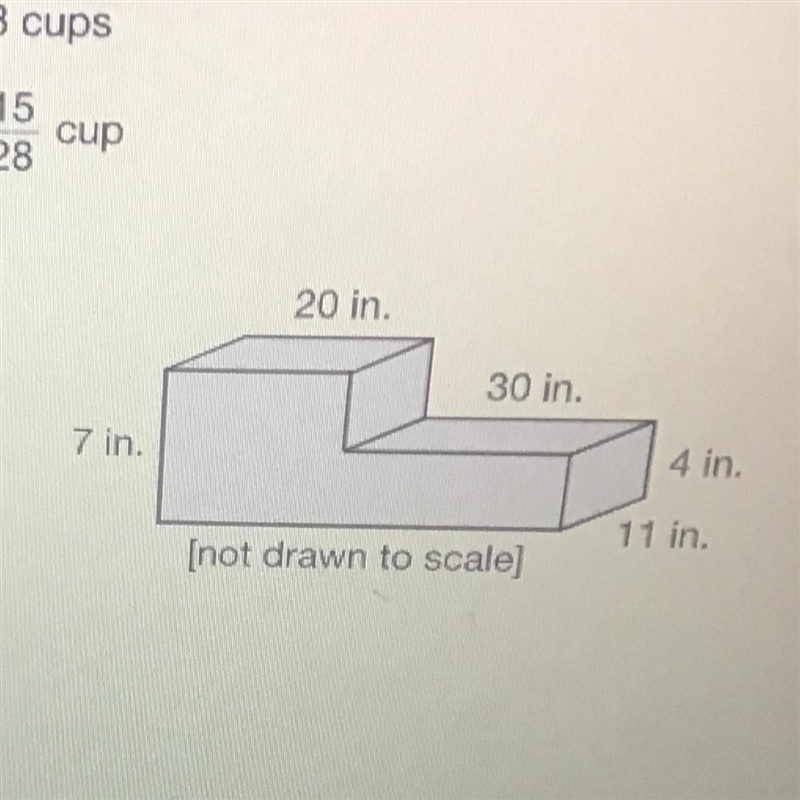 The solid figure at the right is made up of two rectangular prisms. What is the volume-example-1