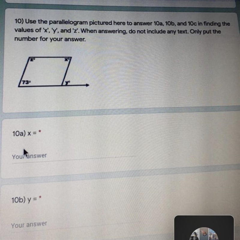 I want to know What does x=, y=-example-1