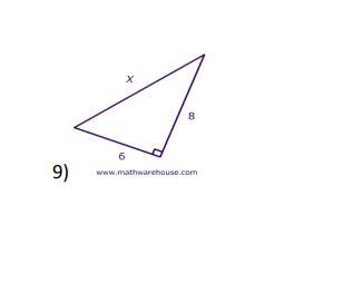 ASAP someone please use the Pythagorean Theorem to solve for the missing side of these-example-1