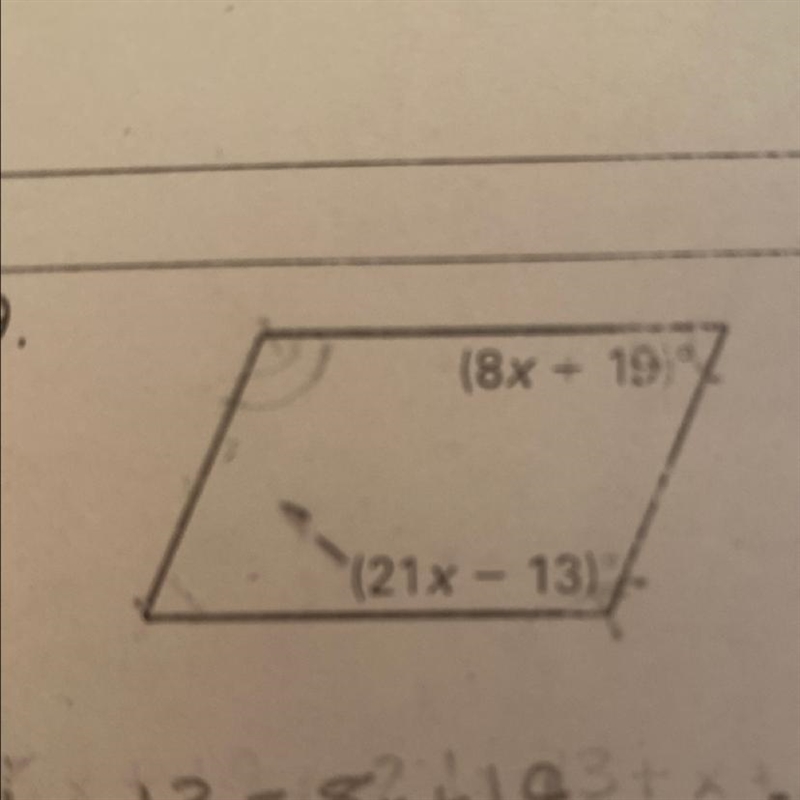 It’s a quadrilateral parallelogram. Solve for x-example-1