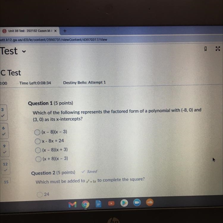 Can some one solve 1 for me plz I need to pass this test it is timed I’ll give out-example-1