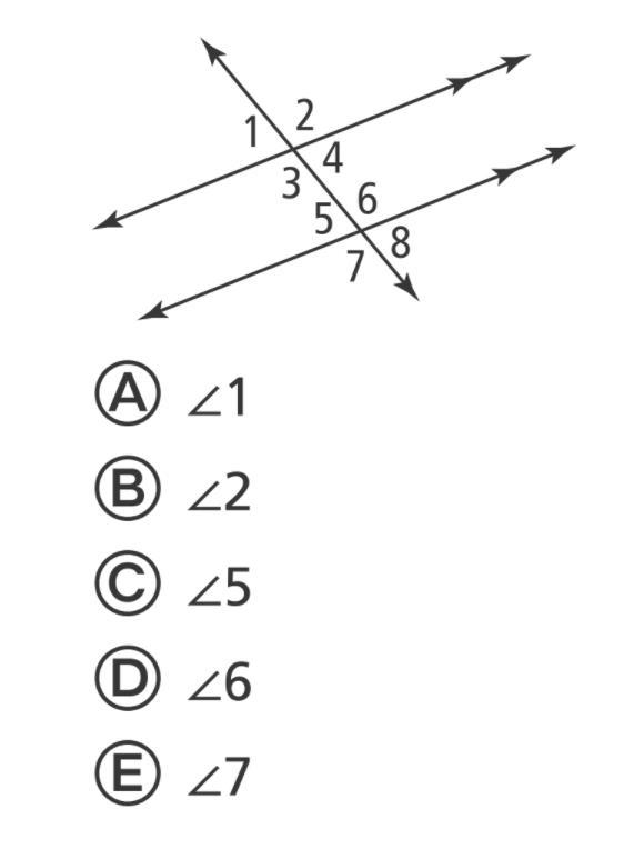 Which angles are supplementary to∠4? Select all that apply.-example-1