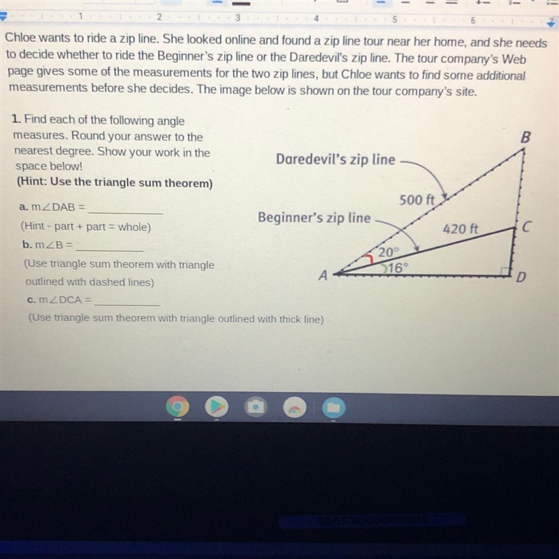 1.Find Each of the following angle measures. Round your answer to the nearest degree-example-1