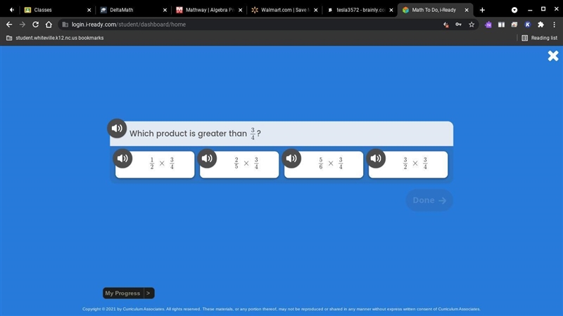 Which product is greater than 3/4-example-1