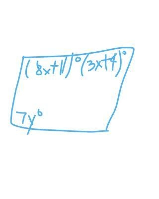 Find the value of x and y that will make each quadrilateral a parallelogram.​-example-1