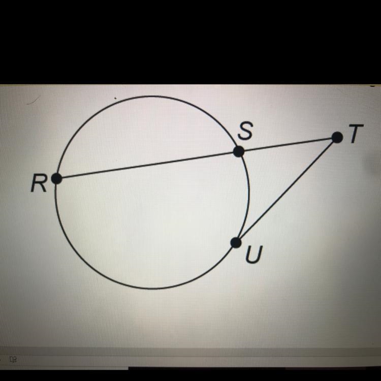 1. In the figure, TU is tangent to the circle at point U. Use the figure to answer-example-1