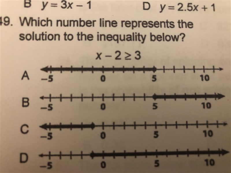 Which number line represents the solution to the inequality below? *PLEASE ANSWER-example-1