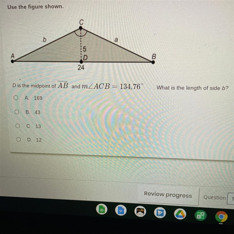 What is the length of side b? Thank u-example-1