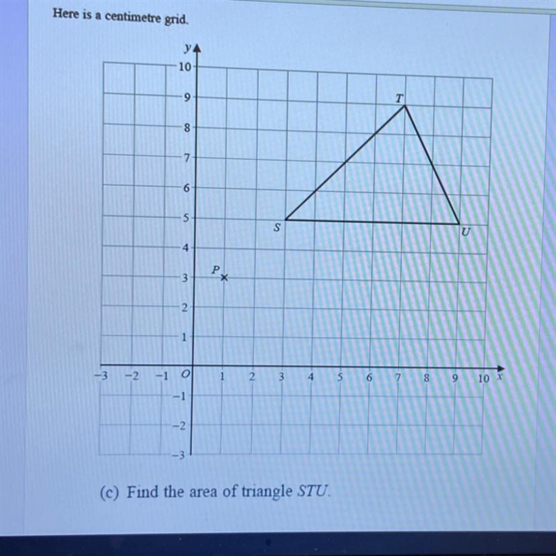 Find the area of triangle STU Help me-example-1