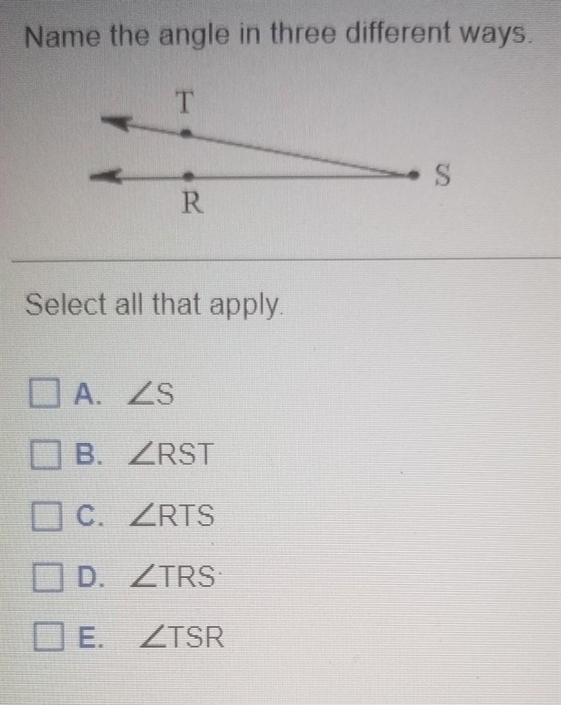 Name the angle in three different ways.​-example-1